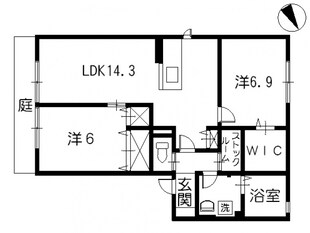 グレイシャス長束の物件間取画像